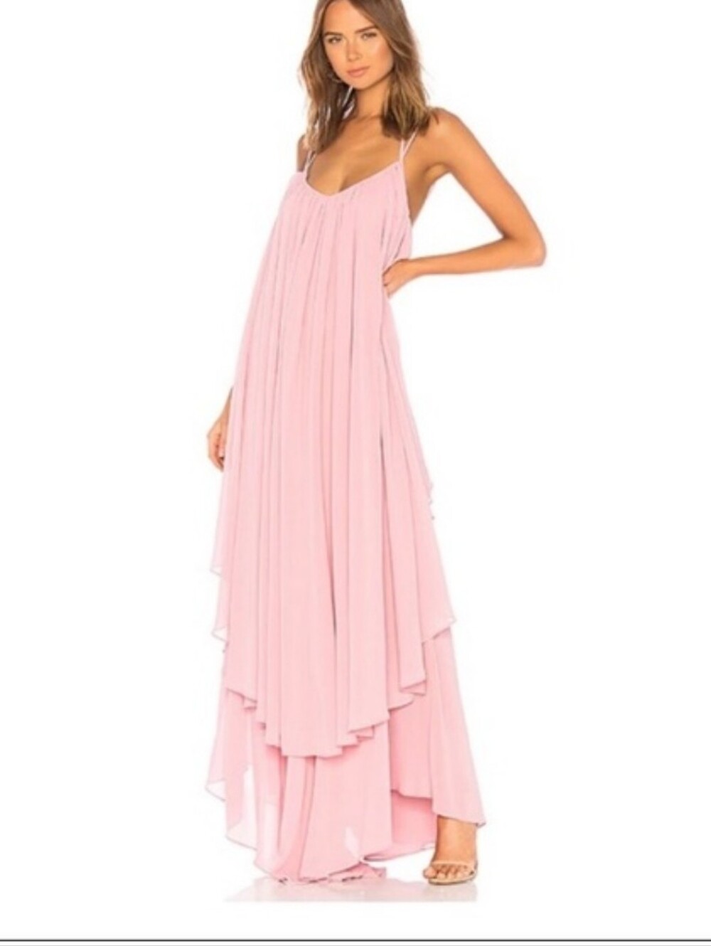 Michael Costello x Revolve Pink Maren Gown is a flowing maxi dress Blush XS